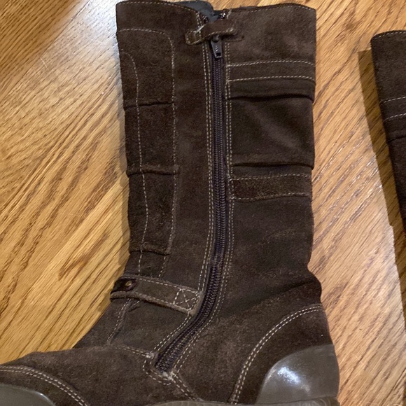 Geox beautiful brown suede boots size unzip size 2 - Picture 5 of 8